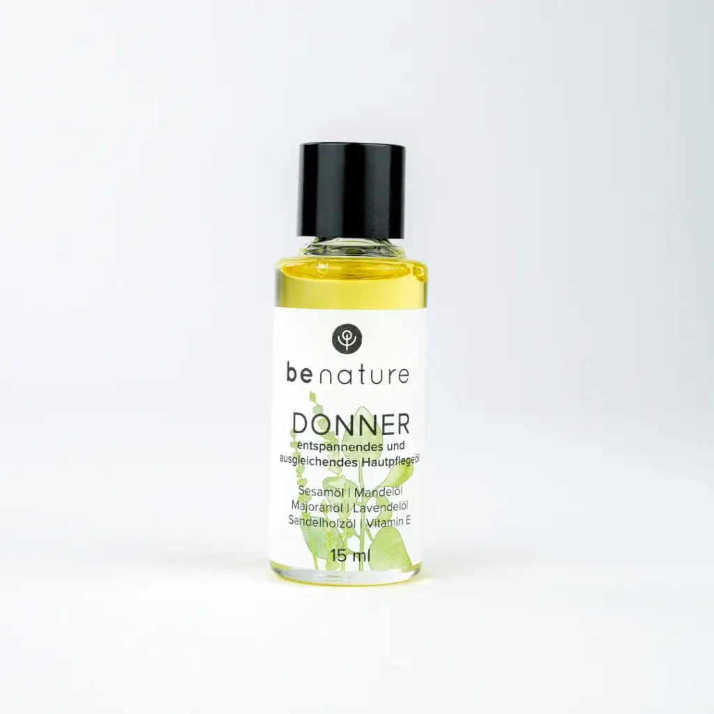 benature Naturkosmetik für mehr Wohlbefinden: Bio Hautöl Donner bei Verspannungen des Nackens
